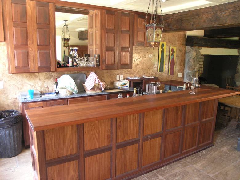 Jarrah Cabinets, Island and Countertop